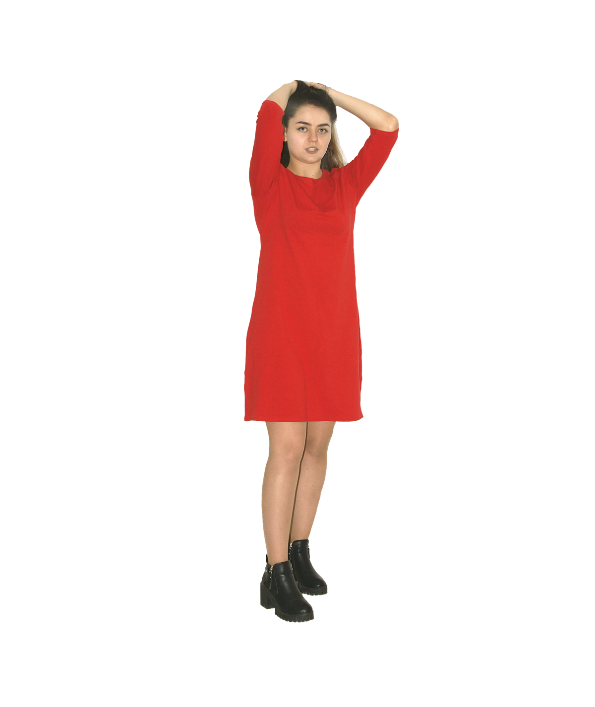 Платье спортивного стиля Размер 44/164 Цвет Красный Материал Трикотаж