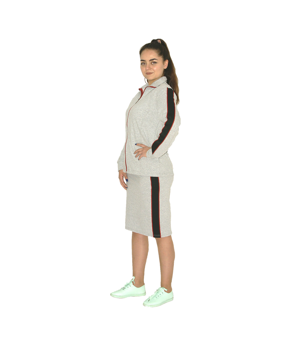 Tracksuit with a skirt